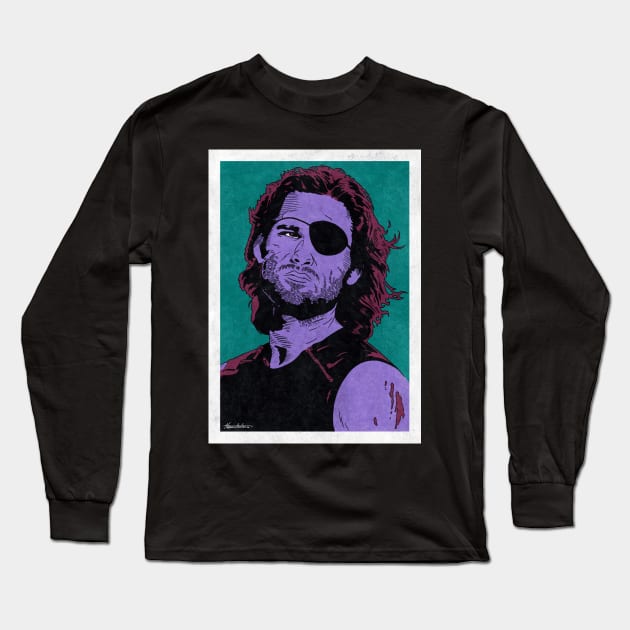 SNAKE PLISSKEN - Escape from New York (Pop Art) Long Sleeve T-Shirt by Famous Weirdos